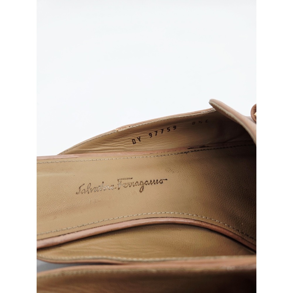 Salvatore Ferragamo Womens Leather Mules sz 8.5 Muted Pink Flats SLip on - Picture 8 of 8